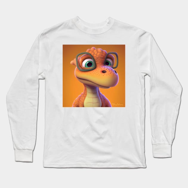 Baby Dinosaur Dino Bambino - Sheldon Long Sleeve T-Shirt by KOTOdesign